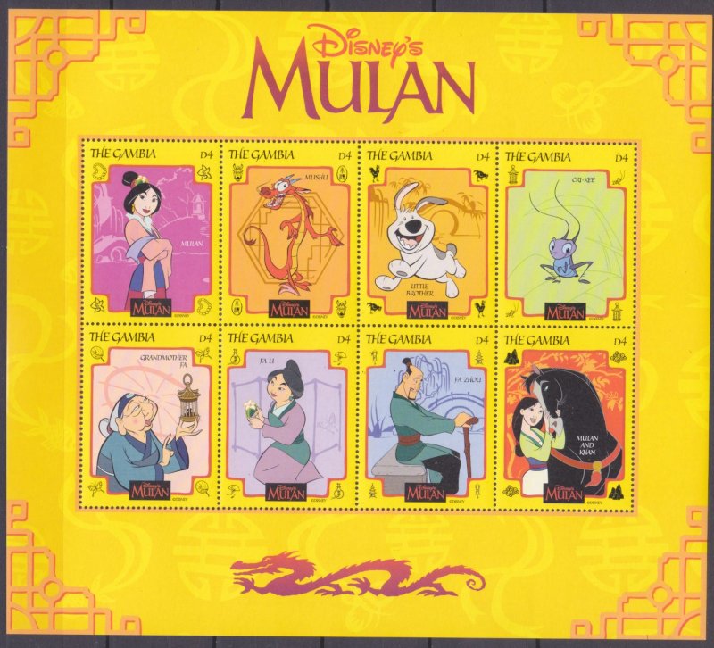 1998 Gambia 3030-3037KL Disney - Mulan 13,00 €