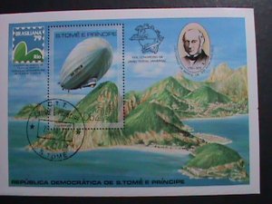 ST.THOMAS 1979-SC#560A-CENTENARY OF UPU-HOT AIR BALLOON CTO- S/S FANCY CANCEL