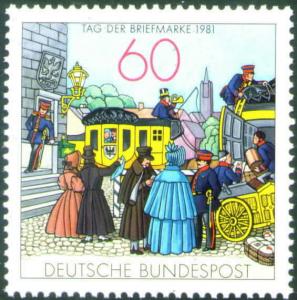 Germany Scott 1361 Mint No Gum MNG 1981 Mailcoach stamp