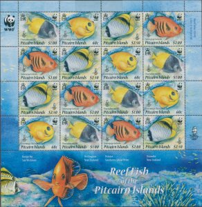 Pitcairn Islands 2010 SG807-810 Reef Fish sheetlet MNH