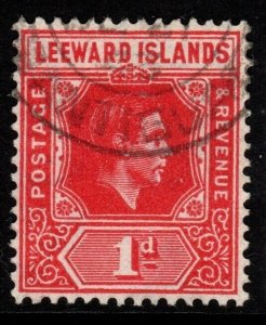 LEEWARD ISLANDS SG99d 1948 1d RED FINE USED