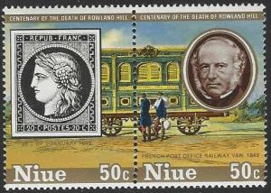 Niue #244a-b MNH Pair Rowland Hill