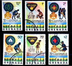 GRENADA #724-729  1976  GIRLS GUIDES    MINT  VF NH  O.G  CTO