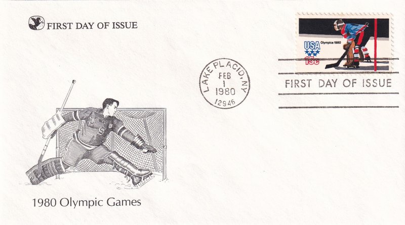 1980, Olympic Games-Hockey, RD, FDC (E11343)