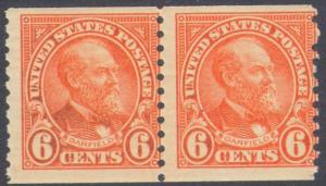 723 6c Garfield Mint NH Coil Pair