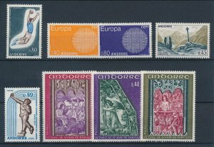 French Andorra 1970 Complete years set  MNH