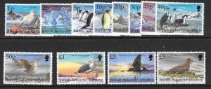 BRITISH ANTARCTIC TERR. SG290/301 1998 ANTARDTIC BIRDS MNH