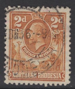 NORTHERN RHODESIA SG4 1925 2d YELLOW-BROWN USED