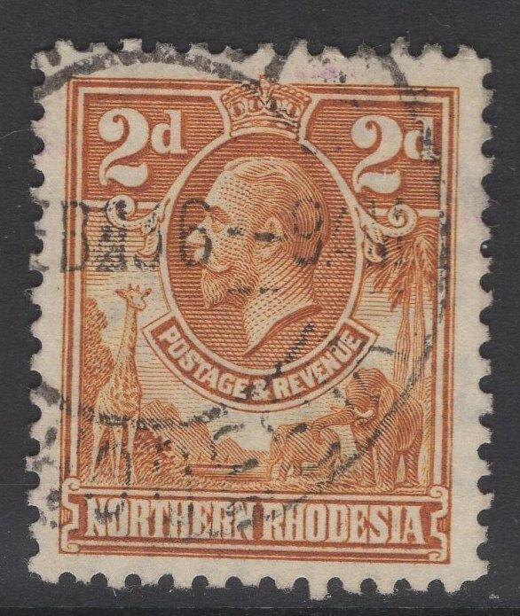 NORTHERN RHODESIA SG4 1925 2d YELLOW-BROWN USED