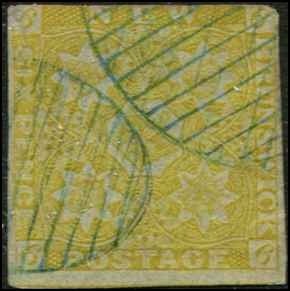 Canada - New Brunswick SC# 2 GB Heraldic 6p Olive Yellow Used Imperf