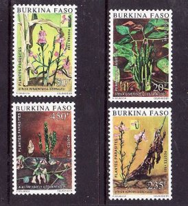 Burkina Faso-Sc#875-8-unused NH set-Flowers-Legumes-Plants-Cereals-1989-