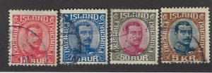 Iceland SC#115, 124-125, 128 Used F-VF hr SCV$59.50...Enjoy a Bargain!