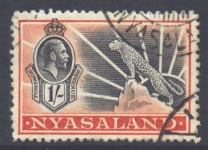 Nyasaland Scott 46 - SG122, 1934 George V 1/- used