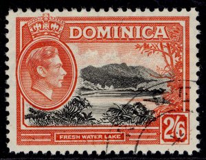 DOMINICA GVI SG107, 2s 6d black & vermilion, FINE USED.