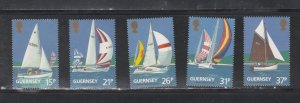 Guernsey # 459-463, 463a, Yacht Club Centennial,  Mint NH 1/2 Cat.