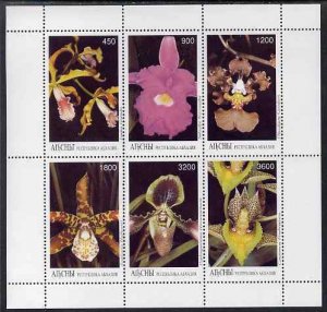 ABKHAZIA - 1996 - Orchids - Perf 6v Sheet - M. N.H. - Private Issue