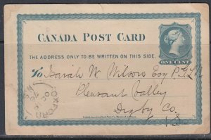 Canada - Oct 1876 Oxford, NS Domestic Card