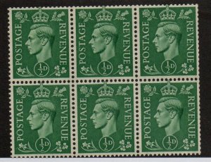 Great Britain 258a Mint Never Hinged. Block of six