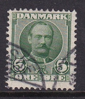 Denmark  #72  used  1907  Frederick VIII   5o