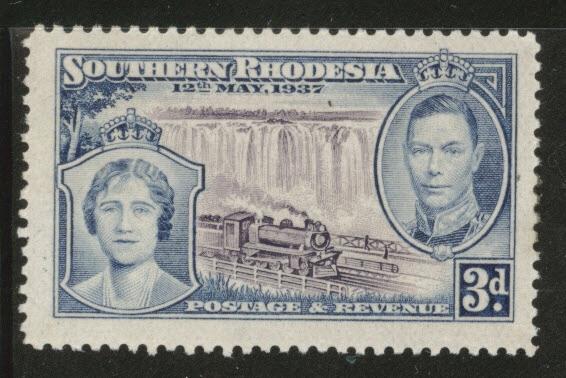 Southern Rhodesia Scott 40 Victoria Falls 1937 MNH** CV$3