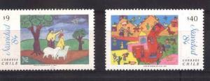 CHILE 1984 CHRISTMAS RELIGION PAINTINGS  Yv 681-2 Mi 1070-1 MNH