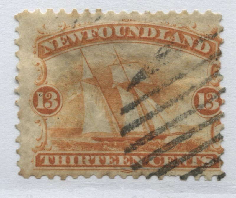 Newfoundland QV 1865 13 cents used