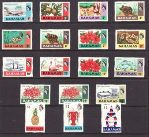 1971 Bahamas Sc# 313-30 QEII Definitive postage stamp set - MH Cv$31.70