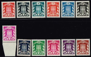 Saar,Sc.#O27 - O38 MNH, official Stamps Coat of arms of the Saar signed Ney BPP