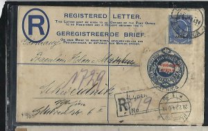 SOUTH WEST AFRICA (P0710B)1924  4D RLE+ KGV 3D REG LUDERITZ TO GERMANY 