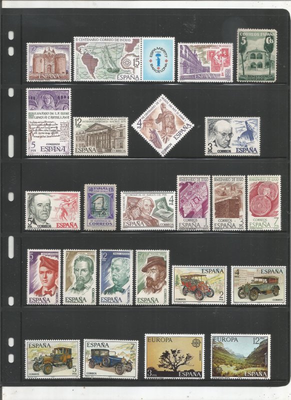 SPAIN COLLECTION ON STOCK SHEET, ALL MINT