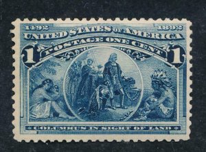 US 230 MINT VF NEVER HINGED (NH) 1c COLUMBIAN