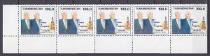 1993 Turkmenistan 20-24strip Visit of President Sh.Niyazov to the USA 9,00 €