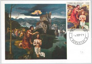 62778 - PARAGUAY - POSTAL HISTORY: MAXIMUM CARD 1971 - ART: Joachim Patinir-