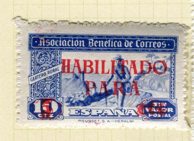 SPAIN; 1930s early HABILITADO PARA surcharged issue fine Mint value