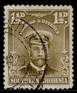 SOUTHERN RHODESIA GV SG3, 1½d bistre-brown, FINE USED.