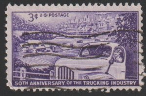 SC# 1025 - (3c) - 50th Anniv. Trucking Industry, used