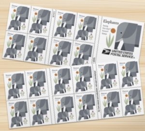US Elephants Booklet of 20 Stamps MNH. 2022.