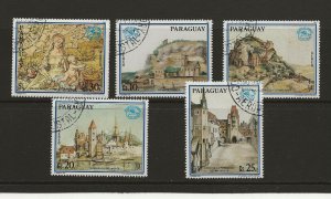 Thematic Stamps Art - PARAGUAY 1990 DURER PAINTINGS 5v  used