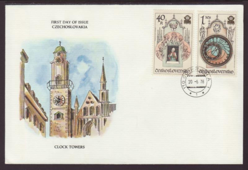 Czechoslovakia Clocks 1978 U/A FDC BIN