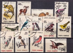 SA27c Romania 1990's Birds and Wild Animals, used stamps