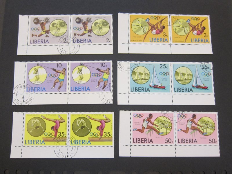 Liberia 1976 Sc 736-41 Olympic pair set NH(CTO)