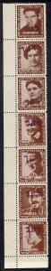 Israel 1948 Interim Period unmounted mint strip of 7 x 10...