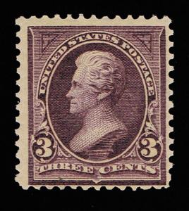 AFFORDABLE GENUINE SCOTT #268 F-VF MINT OG NH 1895 PURPLE DL WMK - SCV $115