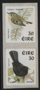 Ireland 1998-99 MNH Sc 1115d 30p Blackbird, Goldcrest Perf 11 x 11.25 Coil Pair