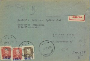 95435 - POLAND - POSTAL HISTORY - GROSZY Overprinted Stamps on COVER 1951-