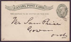 Canada #UX11a used postal card