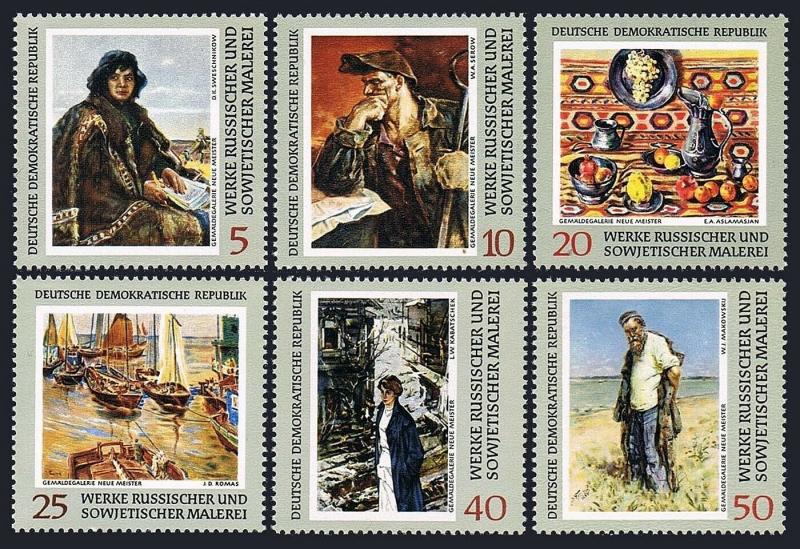 Germany DDR/GDR 1160-1165, MNH. Russian paintings from Dresden Gallery, 1969