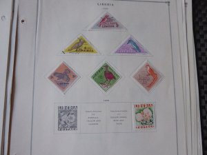 Liberia 1892-1976 Stamp Collection on Scott International Stamp Album Pages