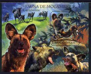 Mozambique 2011 African Wild Dog perf s/sheet containing ...