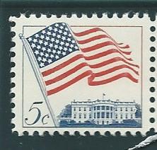 US#1208 - 5c   Flag over White House CV$0.25